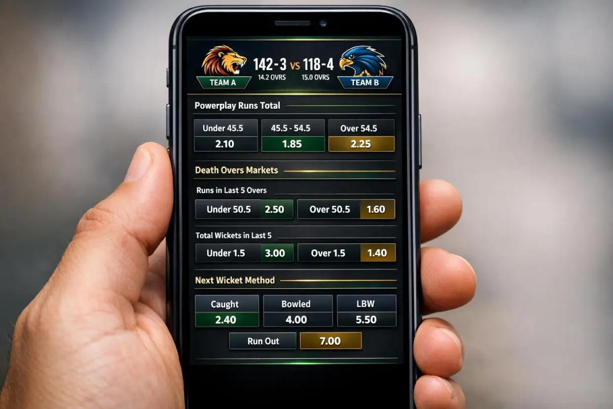 Live cricket session betting markets on www.Lotus365app.vip — real-time IPL odds